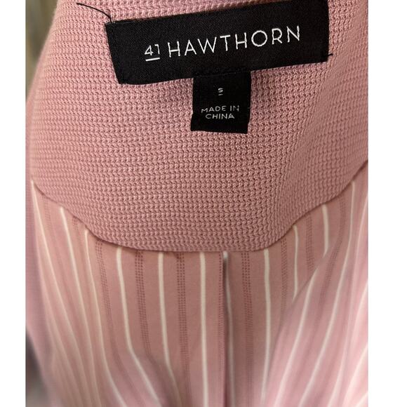 41 Hawthorn Women's Sz S Mauve Pink Open Front Lined Cuffed Blazer Jacket #0560 - Picture 8 of 14